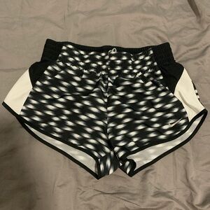 Nike black and white patterned running shorts size S
